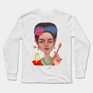 Frida, Pain in the Long Sleeve T-Shirt